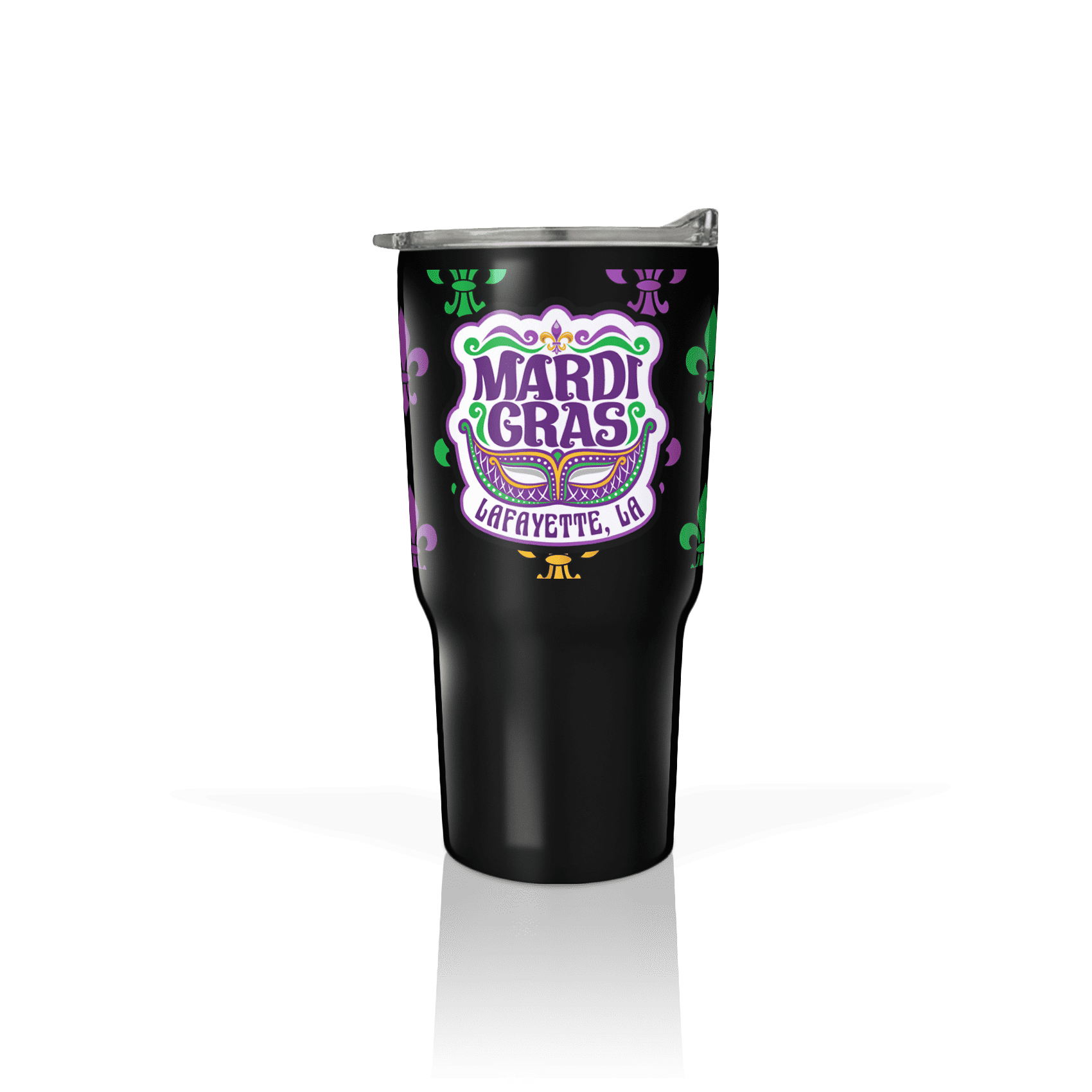 Matrix - Wholesale Geïsoleerd drinkgerei - Aanpasbare roestvrijstalen 20oz vatbeker: Mardi Gras Fleu0
