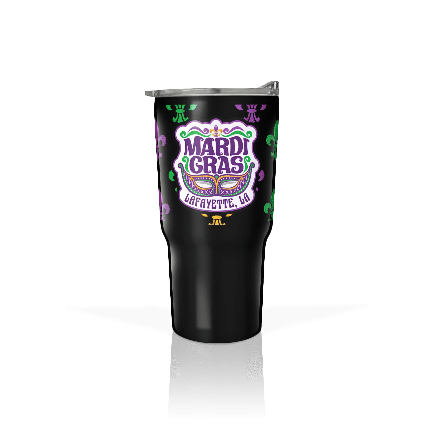 Matrix - Wholesale Geïsoleerd drinkgerei - Aanpasbare roestvrijstalen 20oz vatbeker: Mardi Gras Fleu