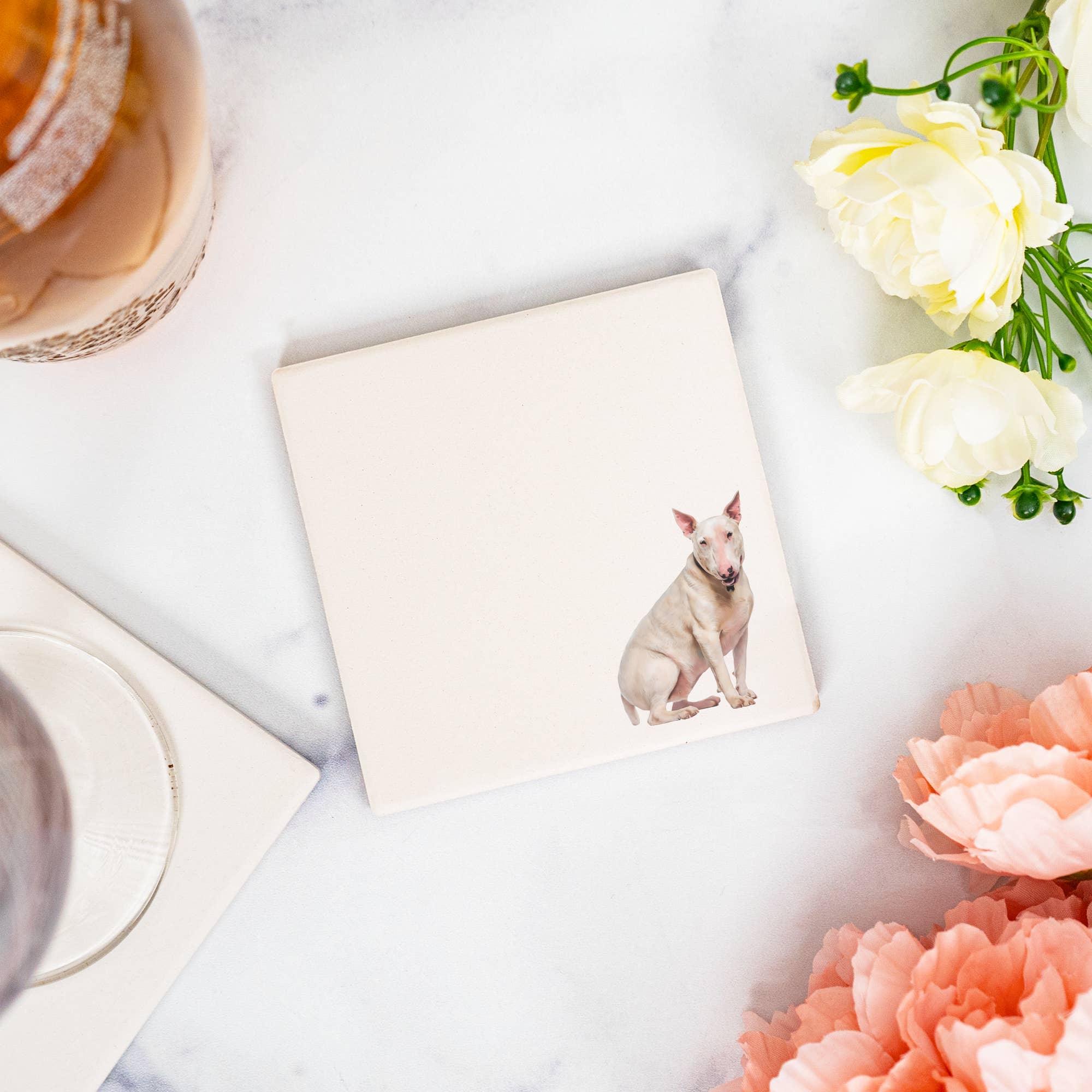 Blue Ridge Mountain Gifts - Wholesale Coasters - Bull Terrier Ceramic Coaster – 70 Breeds Available