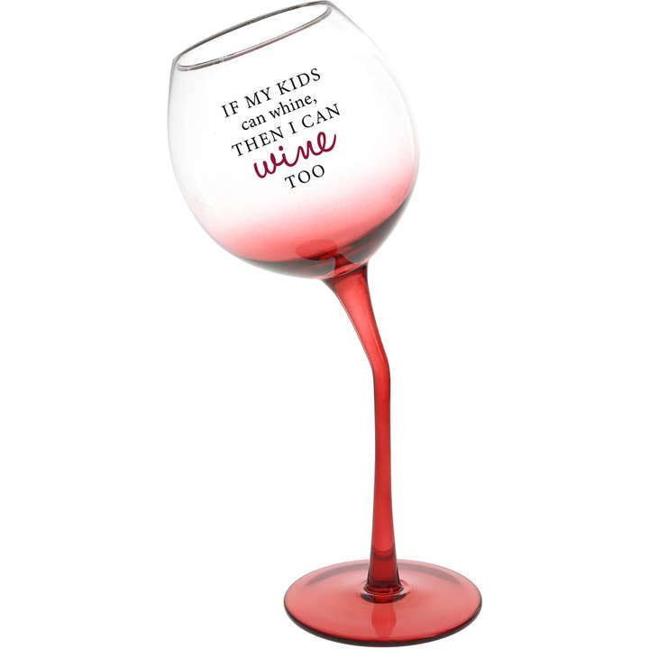 Pavilion - Wholesale Wine Glass - I Can Wine Too - 11 oz Tipsy Stemmed Wine Glass