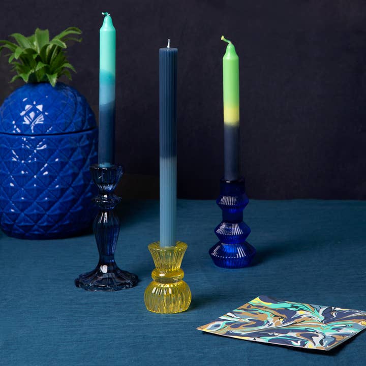 Talking Tables USA - Wholesale Candle Holder - Cobalt Blue Glass Candle Holder | 4th of July | Gifts |