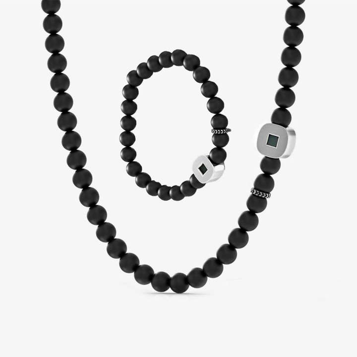 Sort Agat Ørnesmykke & Halskædesæt for engroshandel hos Nano Spirit