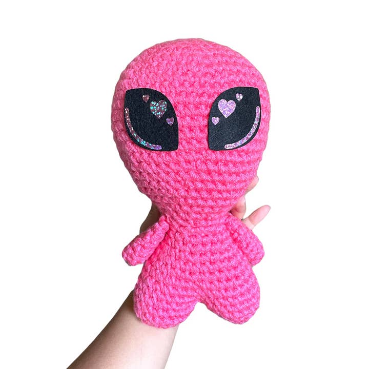 Peluche Alien rose pour la vente par OrozcoCraftCo
