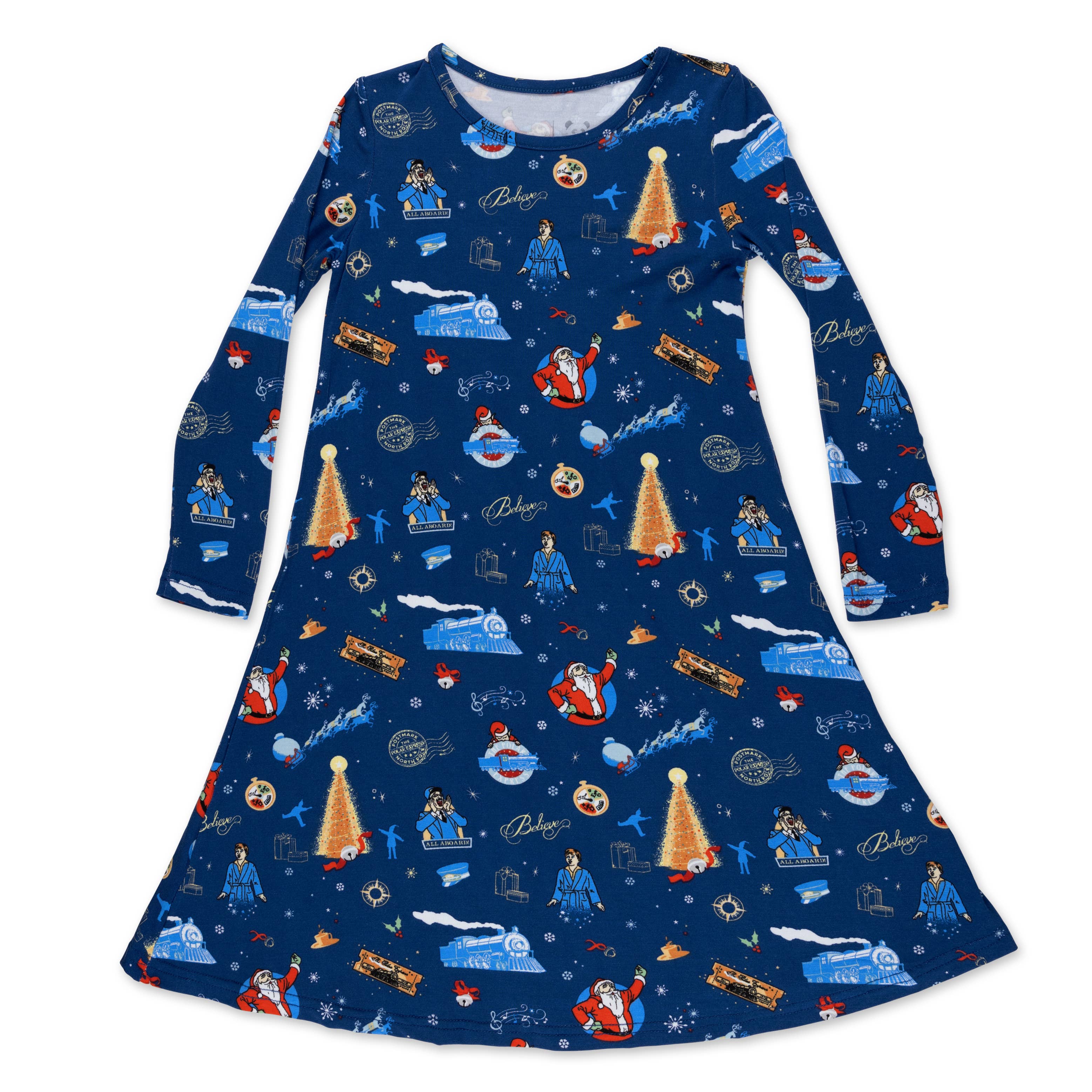 Bellabu Bear - Wholesale Dress - Kids - The Polar Express Bamboo Girls' Long Sleeve Dress10