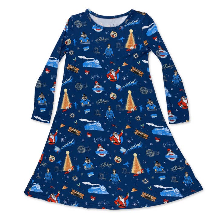 Bellabu Bear - Wholesale Dress - Kids - The Polar Express Bamboo Girls' Long Sleeve Dress10