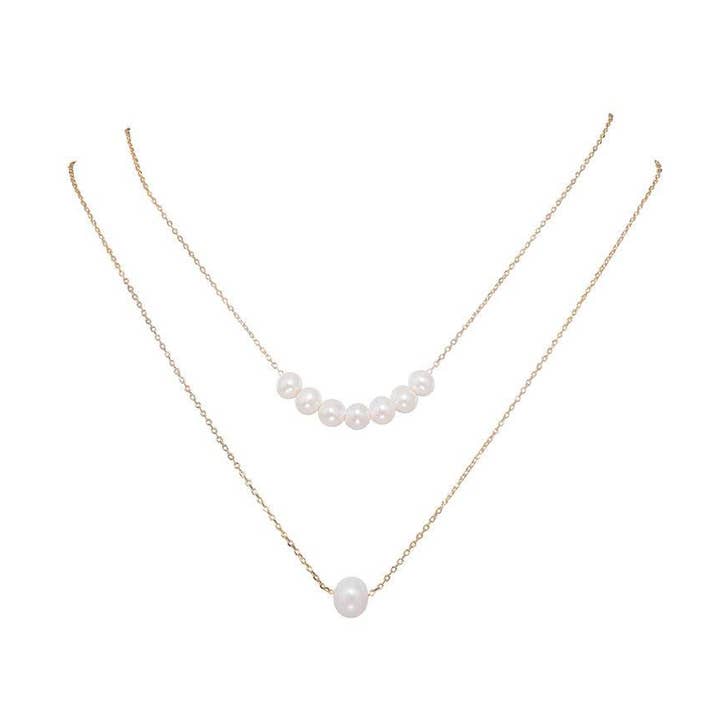 New Yorker Freshwater Pearl Necklace WN00099 for wholesale by PEARLY LUSTRE