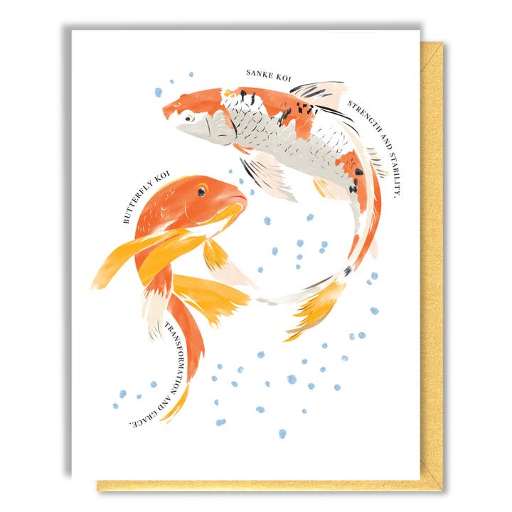 Koi Card for wholesale by Driscoll Design