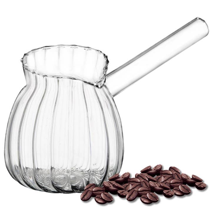 Crystalia - Wholesale Coffee Pods - Swirl Turkish Coffee Pot, Borosilicate Glass