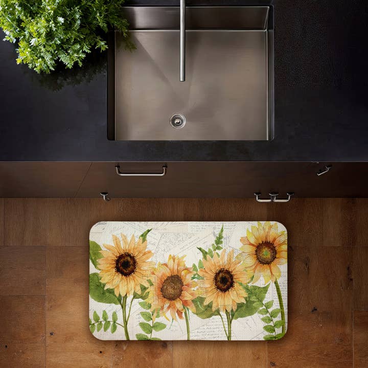 Stupell Industries – wholesale Floor mat – Sunflowers & Vintage Letter Mail Floor Mat, 30"x18"4