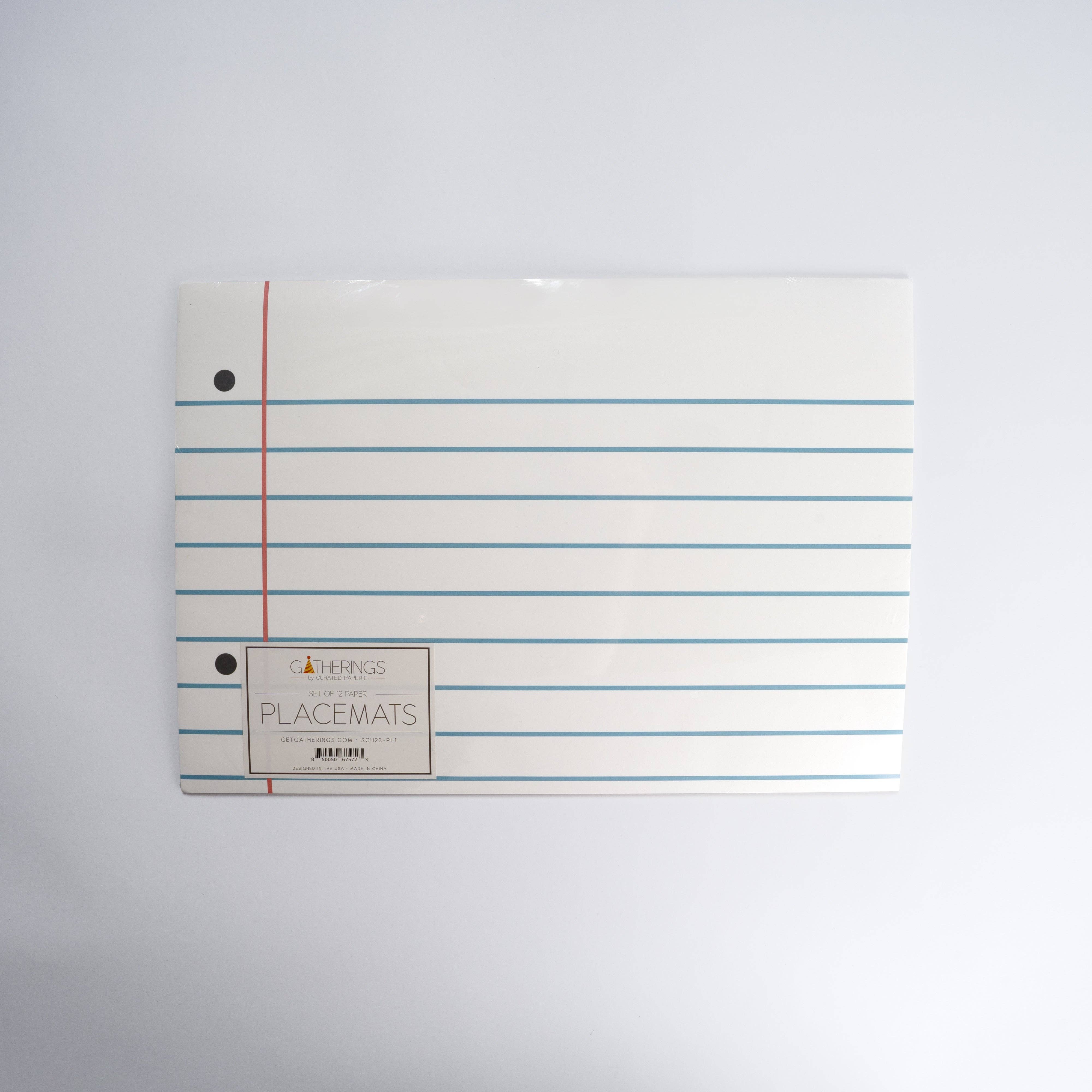 Gatherings by Curated Paperie - Wholesale Disposable Placemat - SCH23-PL1- Loose Leaf Paper Placemat6