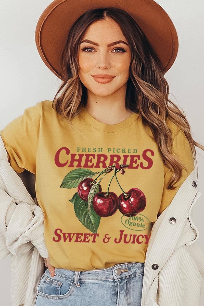 COLORBEAR - Wholesale T-Shirt (Graphic) - Women's - Fresh Picked Cherries Graphic Tee20