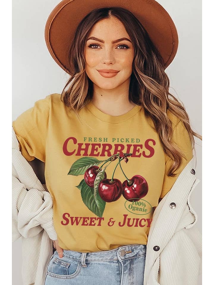 COLORBEAR - Wholesale T-Shirt (Graphic) - Women's - Fresh Picked Cherries Graphic Tee20