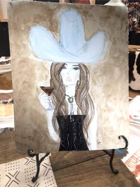 Cutting Board - Martini Cowgirl for wholesale by DOLLY ESTELLE