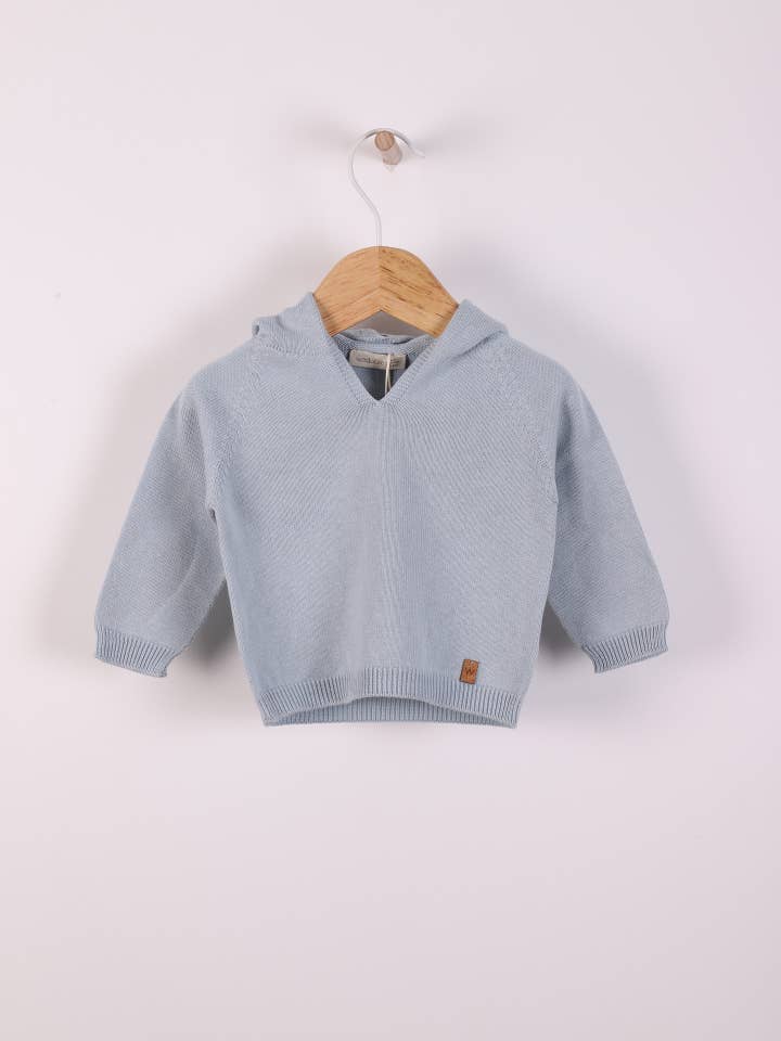 Long-sleeved sweater knitted in organic cotton | SEA BREEZE for wholesale by Wedoble: sustainable children's fashion