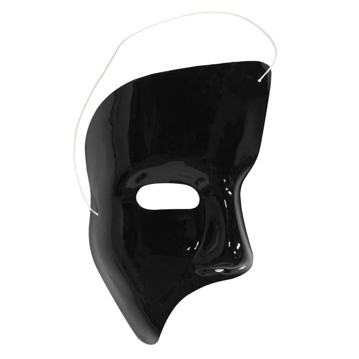 Black Phantom Mask, one size fits most for wholesale by Beistle