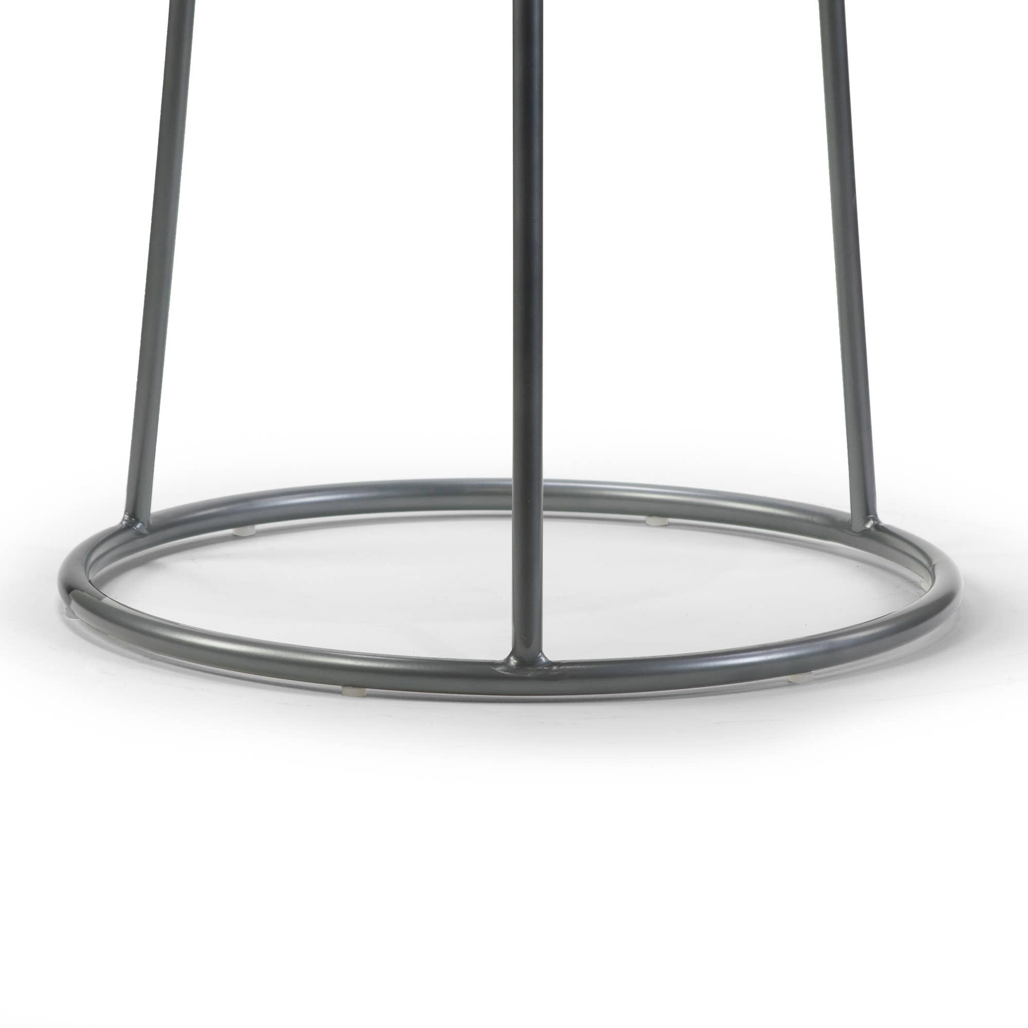 Glamour Home - Wholesale Stool - Set of 2 Amie Backless Bar Stools with Gunmetal Frame5