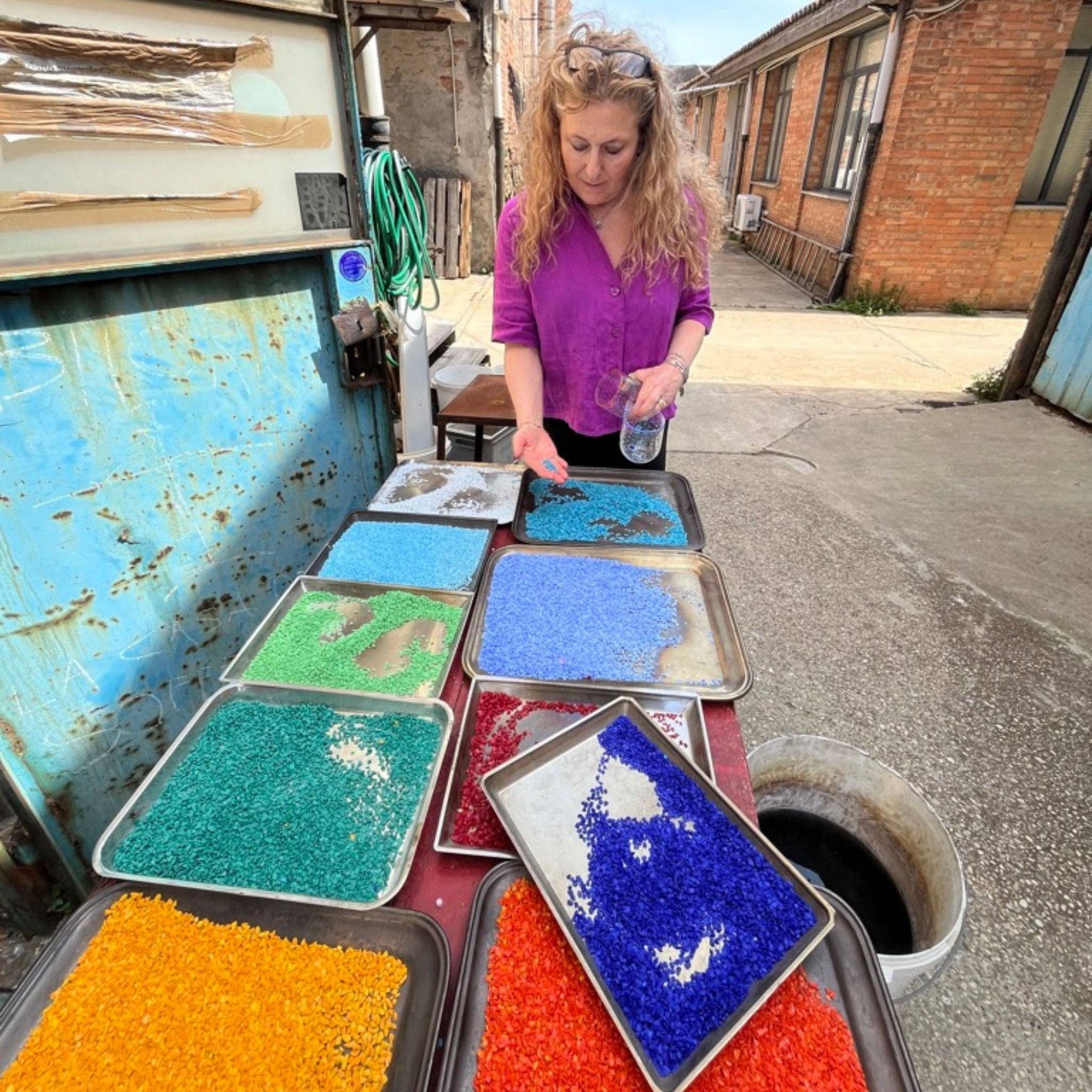 Via Graceffo - Wholesale Drinking Glass/Cup - Murano Glass Tumbler, Multicolor Pavone Marbled8