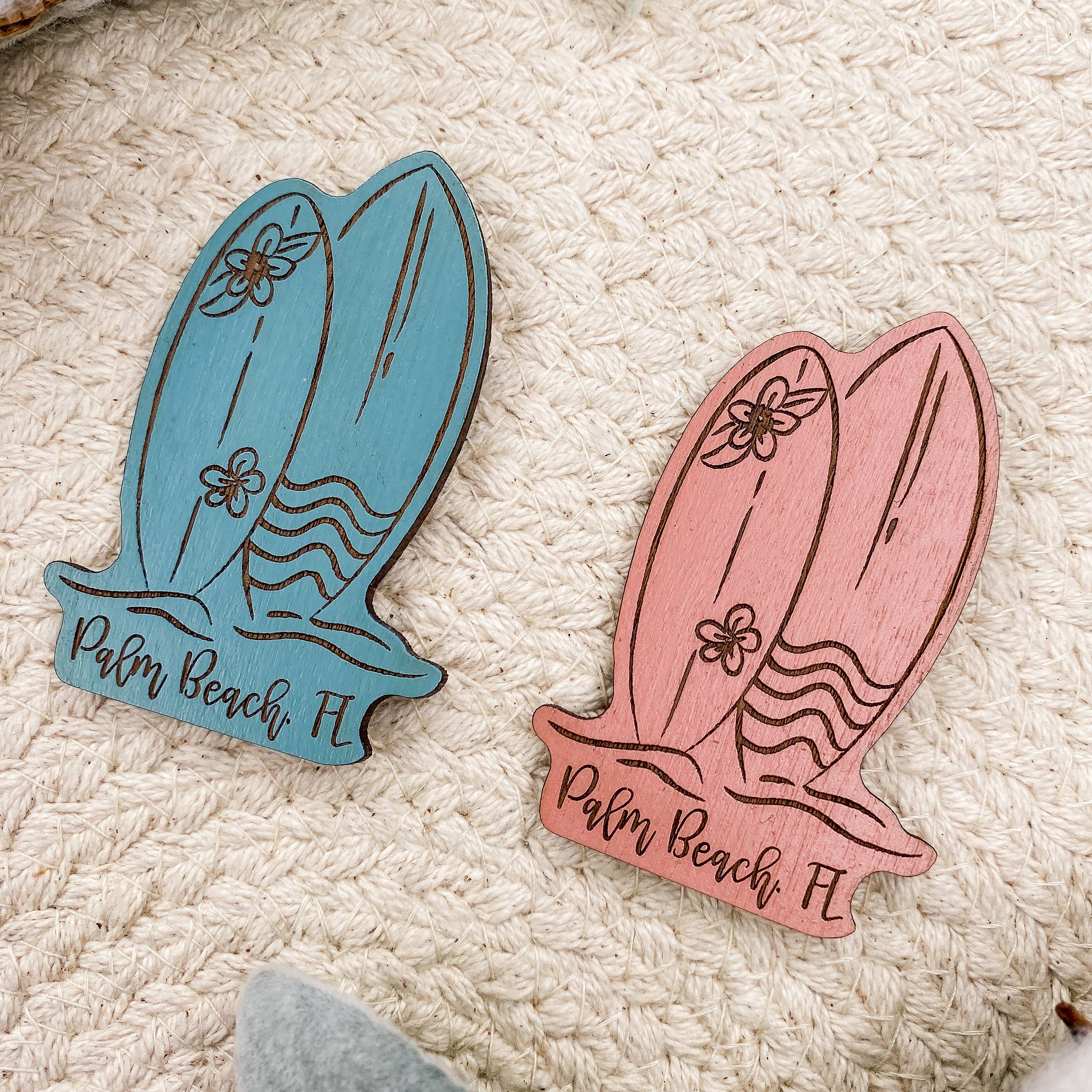 The Cottonseed Marketplace - Wholesale Magnet - Surfboard Wooden Magnet2