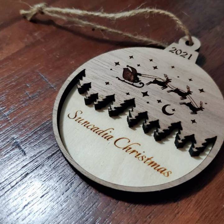 1 Round Personalized Christmas Ornament (Copy) for wholesale by TidaArts