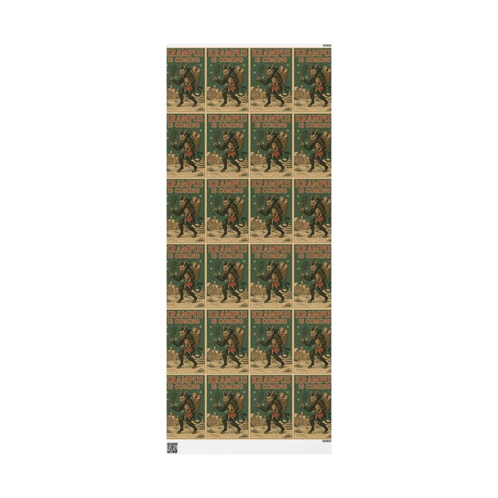 Goth Cloth Co. - Wholesale Flat Wrap - Krampus is Coming Gift Wrap7