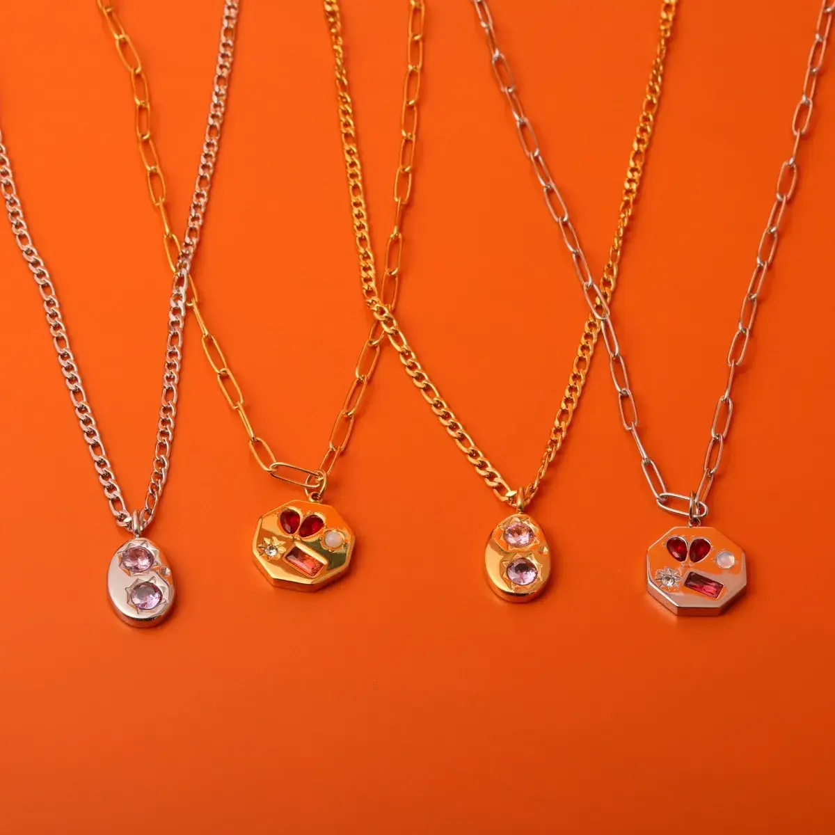 Gooddiy - Wholesale Pendant/Charm Necklace - Sun Moon Stainless Steel Plating 18k Gold Plated wholesale13