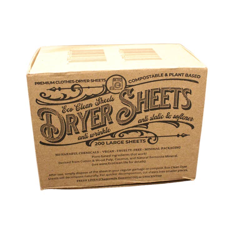 Symbiotic Products LLC - Wholesale Dryer Sheets - Dryer Sheets - Eco Clean - Bulk Display - 200 Large Sheets1