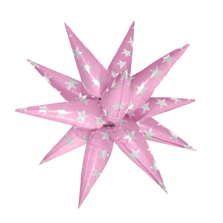 Charmed: Pink Sparkle Starburst for wholesale by Mingle Balloon Co.