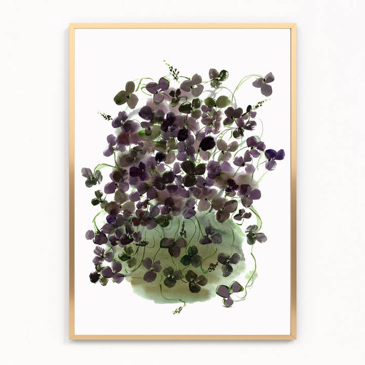 Clovers in a Vase | Art Print for wholesale by Ramya Art Design