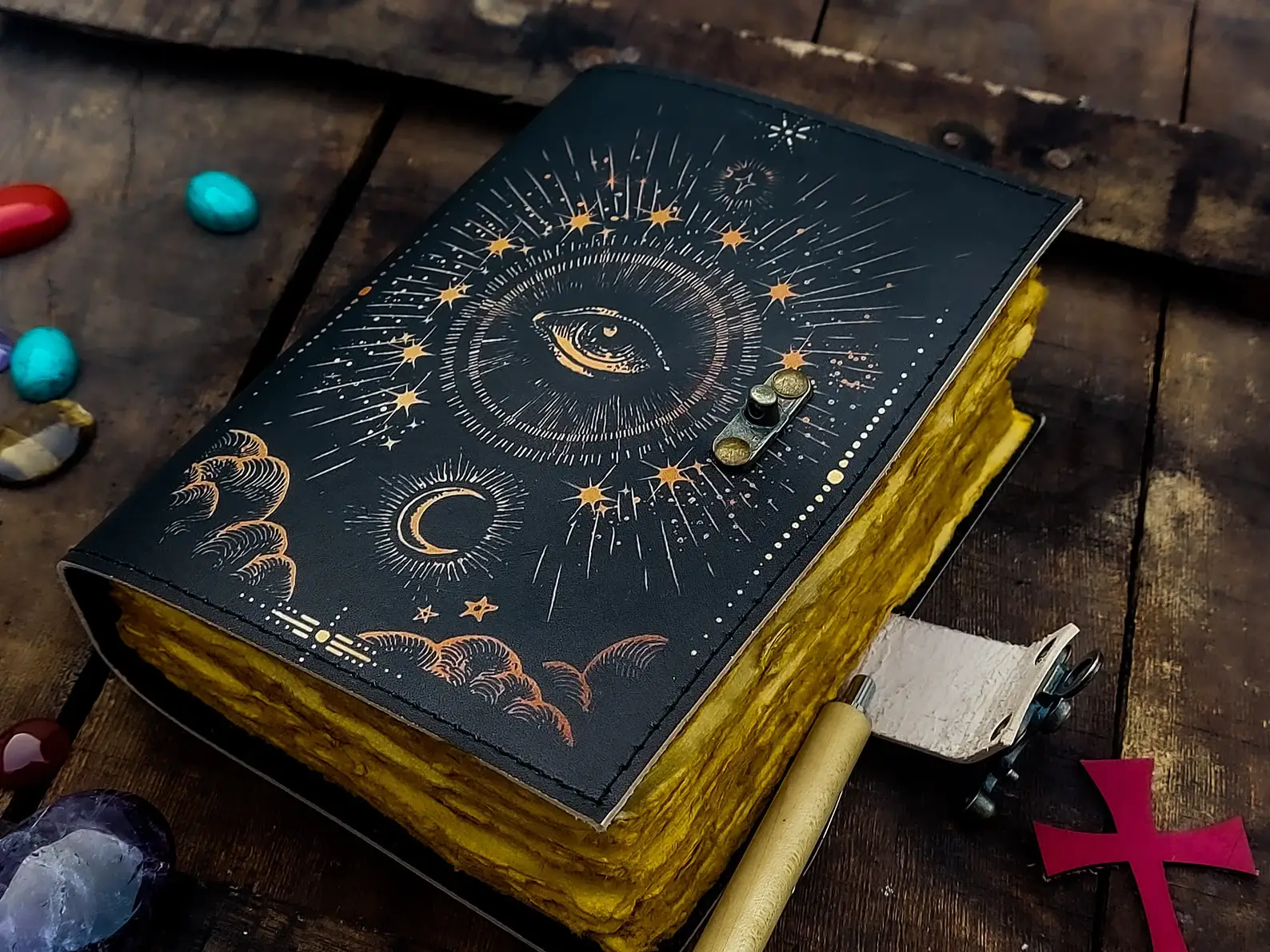 MNM HANDICRAFTS – wholesale Journal/diary – Book of Spells Grimoire Celestial Evil Eyes Journal Notebook2