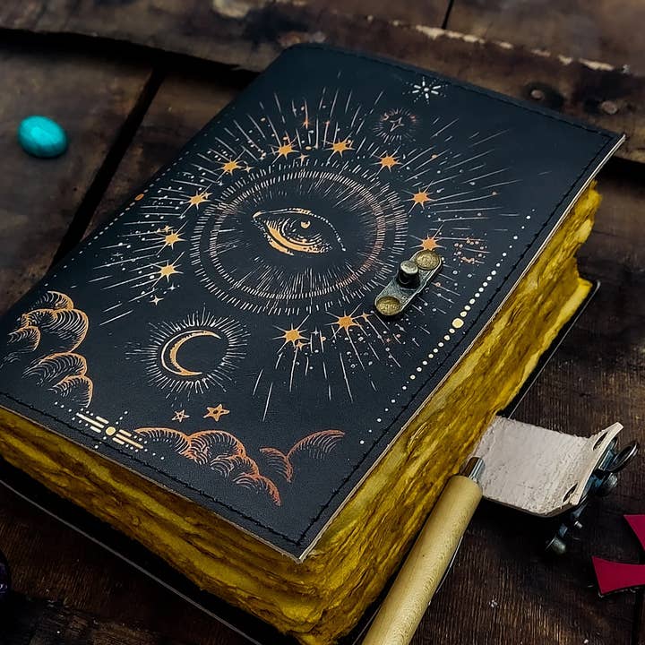 MNM HANDICRAFTS – wholesale Journal/diary – Book of Spells Grimoire Celestial Evil Eyes Journal Notebook2