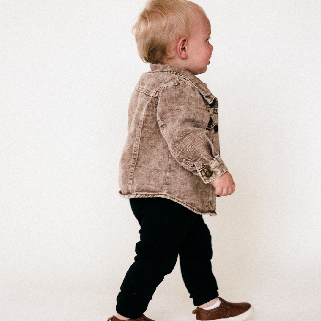 HAHA MAMA Clothing - Wholesale Denim Jacket - Kids - Brown Denim Jacket - Infant7