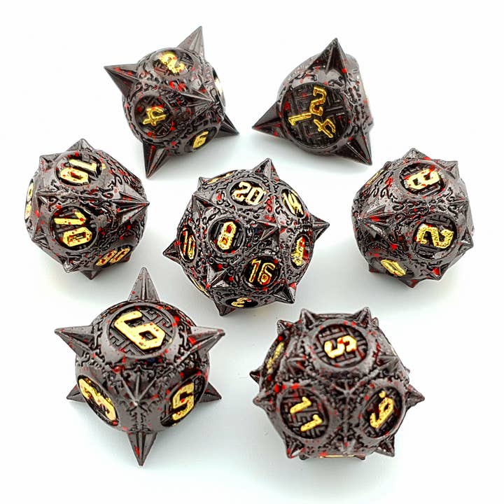 Masse de Malice | Dés en Métal Solide | Ensemble de 7 Pièces pour la vente par Tabletop Dominion Limited