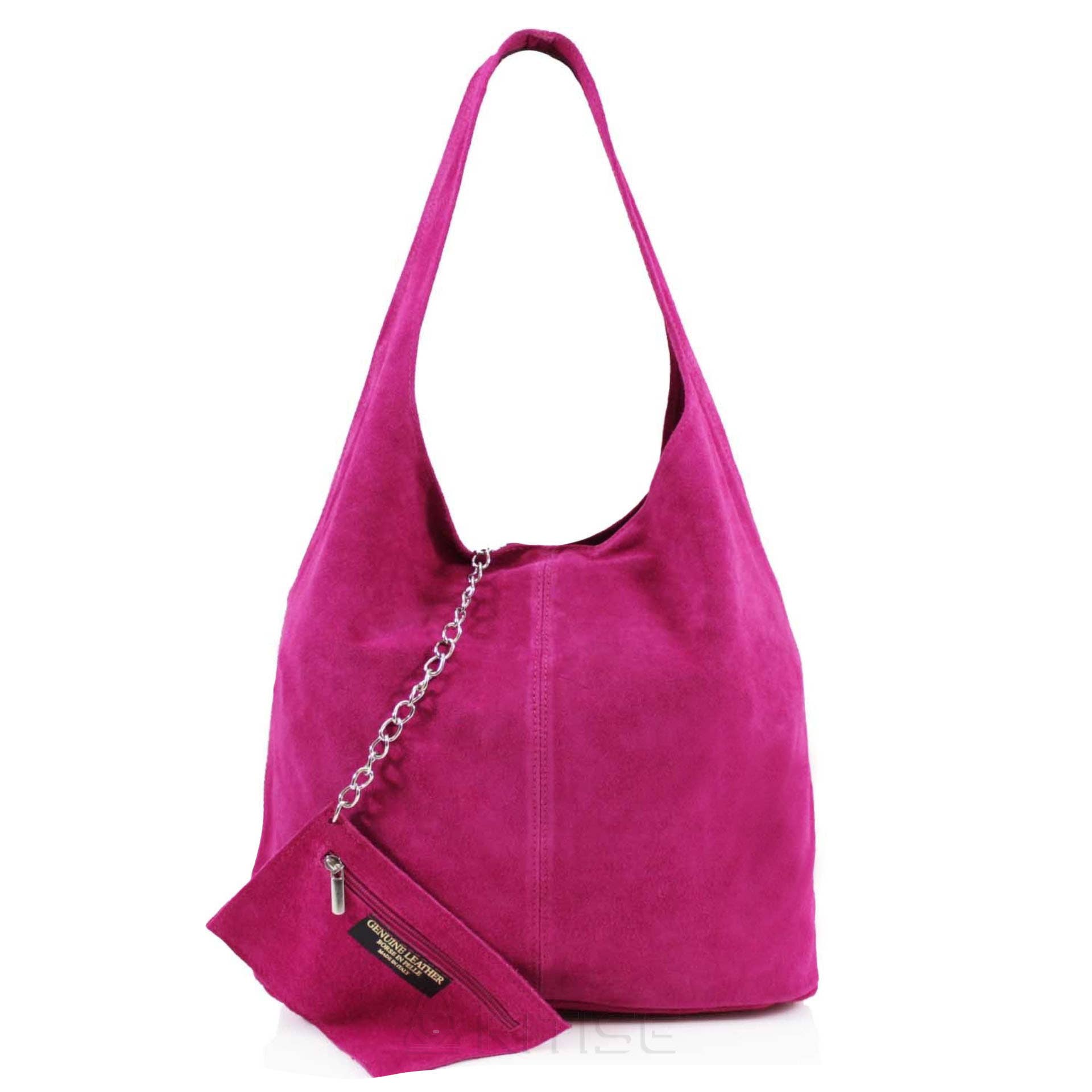 Ellas Trading - Wholesale Tote Bag - Women's - Genuine Italian Suede Large Tote Bag with Purse8