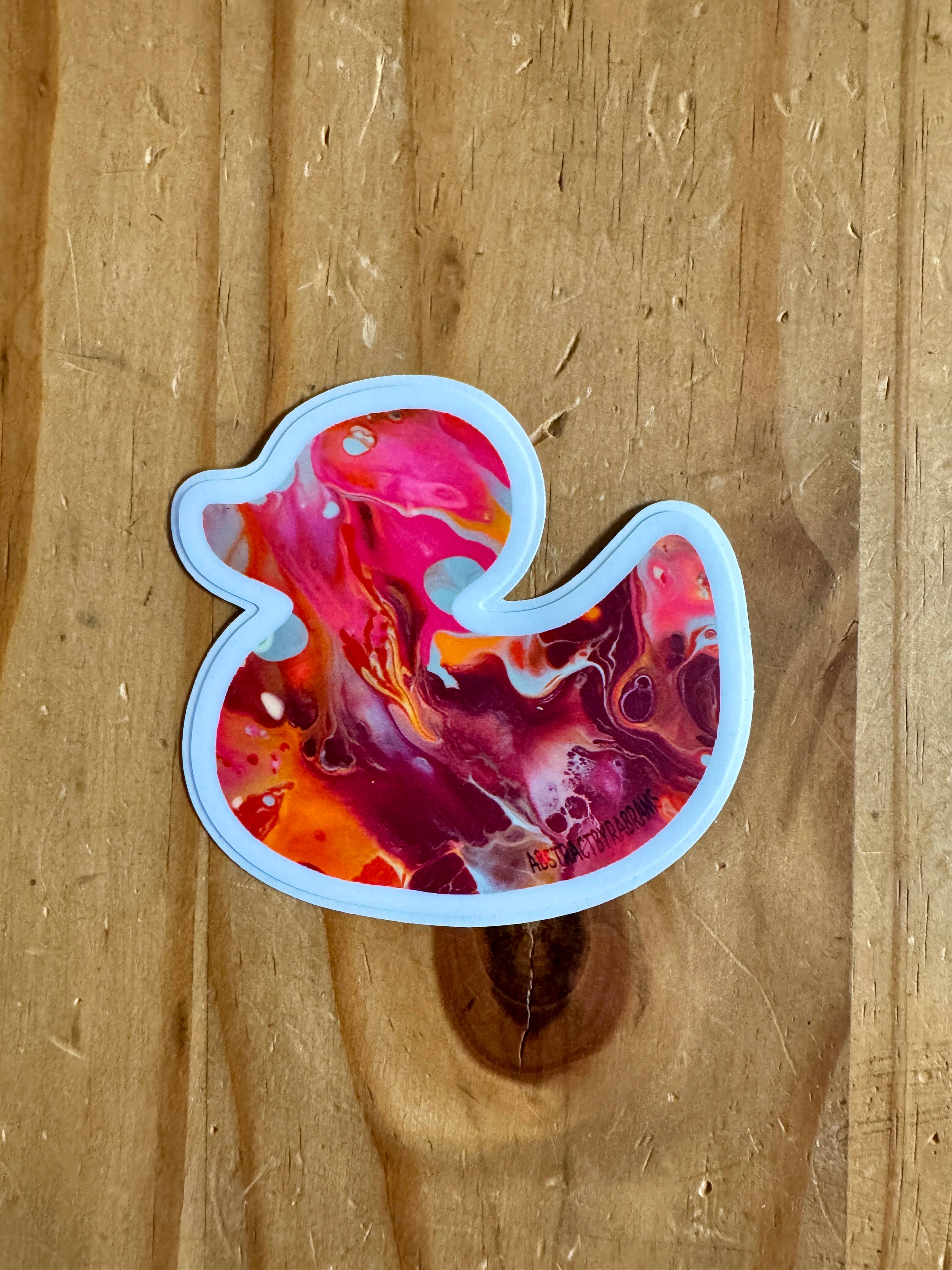 AbstractbyRabrams - Wholesale Sticker - Abstract Pride Flag Duck Sticker LGBTQ 9 Varieties Vinyl12