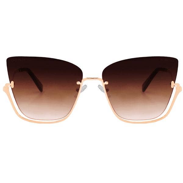TOPFOXX - Wholesale Sunglasses - Women's - Topfoxx Vixen Women's Sunglasses in Coffee