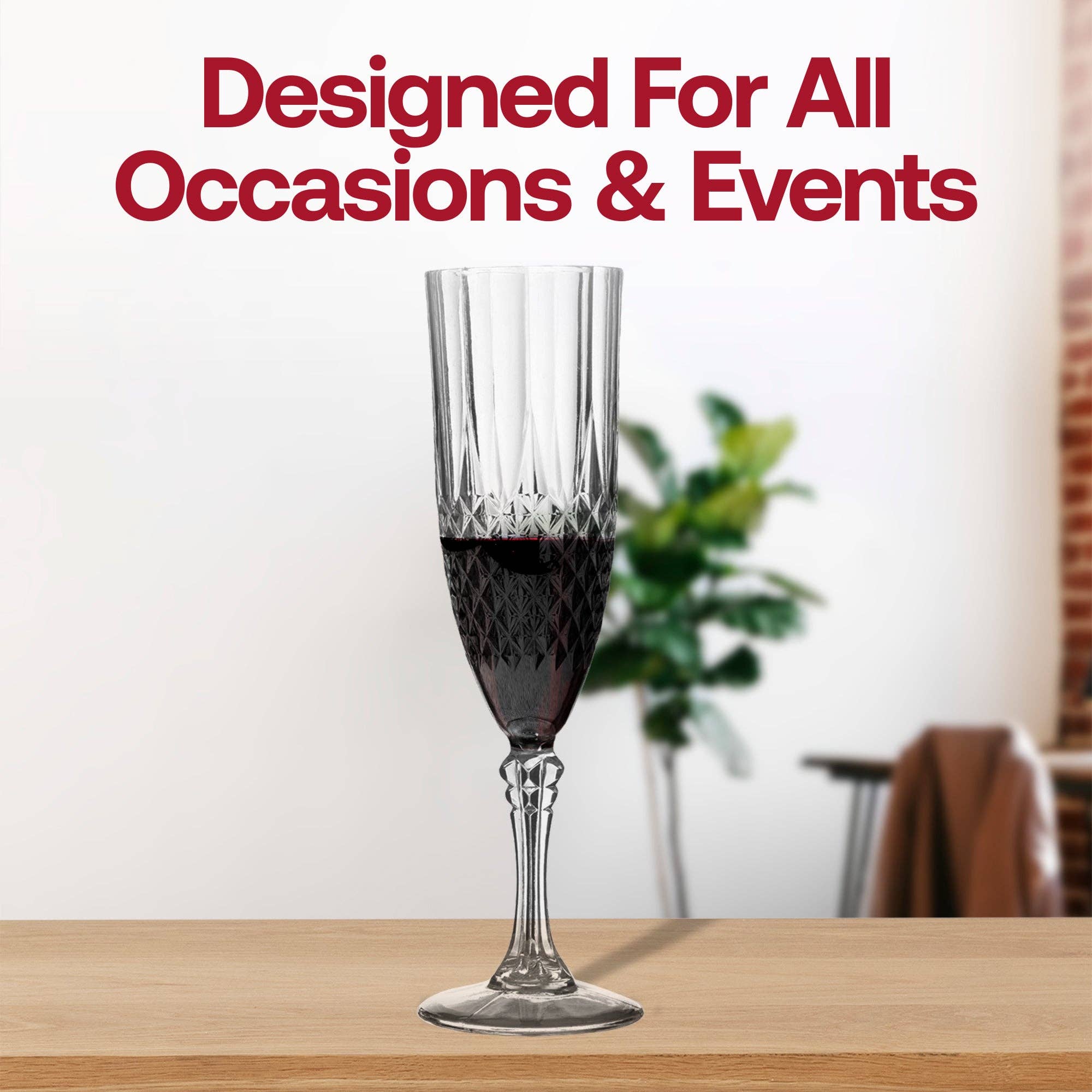 Smarty had a Party – Engroshandel Champagneglas – 8 oz. Krystaludskårne Plast Champagneglas - 4 stk.6