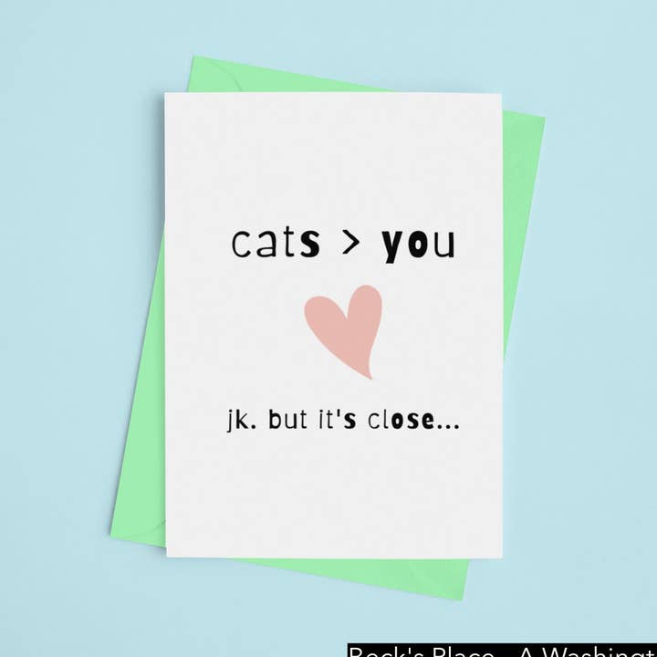 Cats Are Better Than You - Cartão com tema de gato - por Beck's Place por atacado de Beck's Place - A Human-Based Non Profit