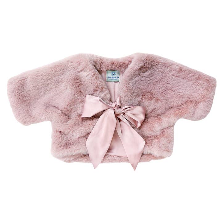 Pink Faux Fur Bolero for wholesale by Petite Maison Kids