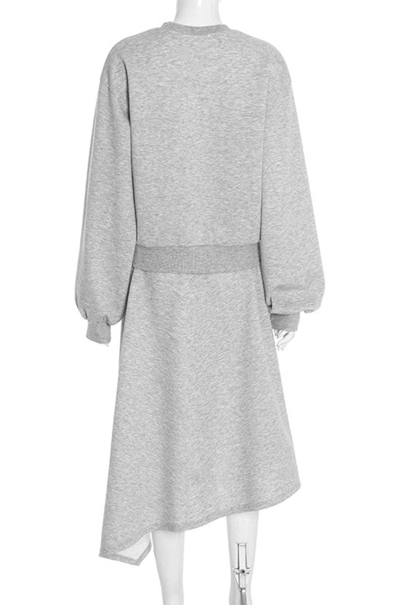 GREY Asymmetrical Skirt Set for wholesale on Faire6