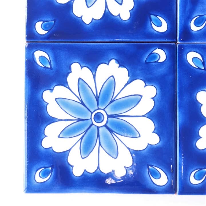Dyari - Venta al por mayor Azulejos - BLUE 1 | Baldosa cerámica decorativa pintada a mano 4"x4" (10x10cm)