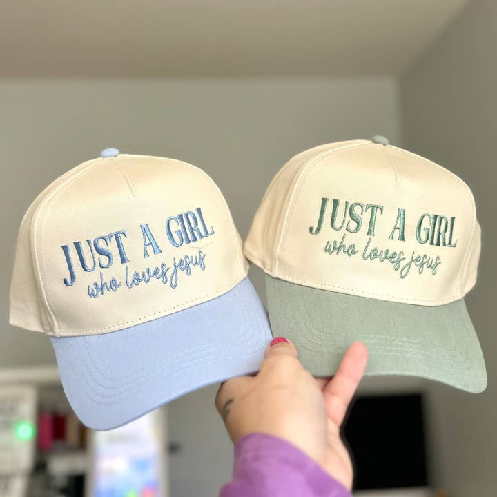 Southern N Savvy - Wholesale Baseball Cap - Women's - Just a Girl Jesus Embroidered Hat