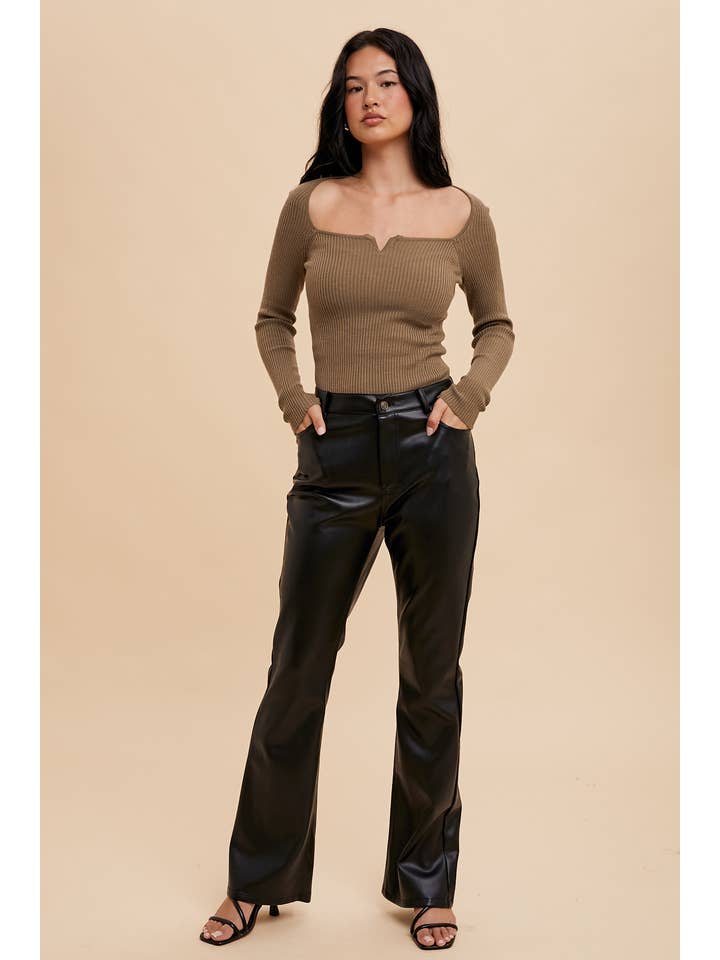 In Loom - Wholesale Broek - Dames - Uitlopende vegan leren broek9