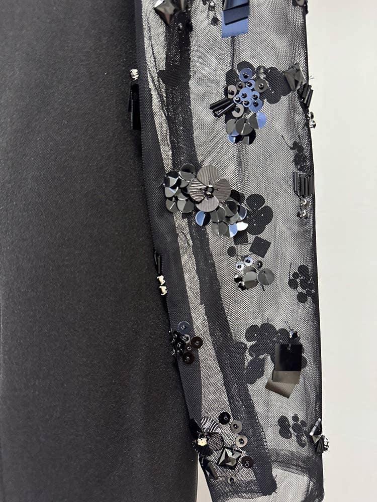 Productseeker - Wholesale Gown - Women's - DR862Y Mesh Patchwork Beaded Rhinestone Long Evening Dress12