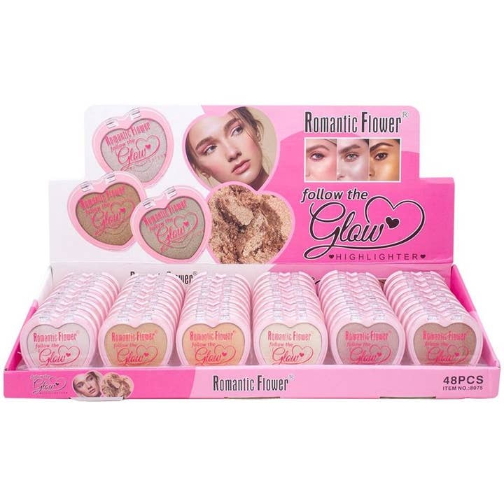 Diacly - Wholesale Makeup Highlighter - 48pk Romantic Flower Glow Highlighter1