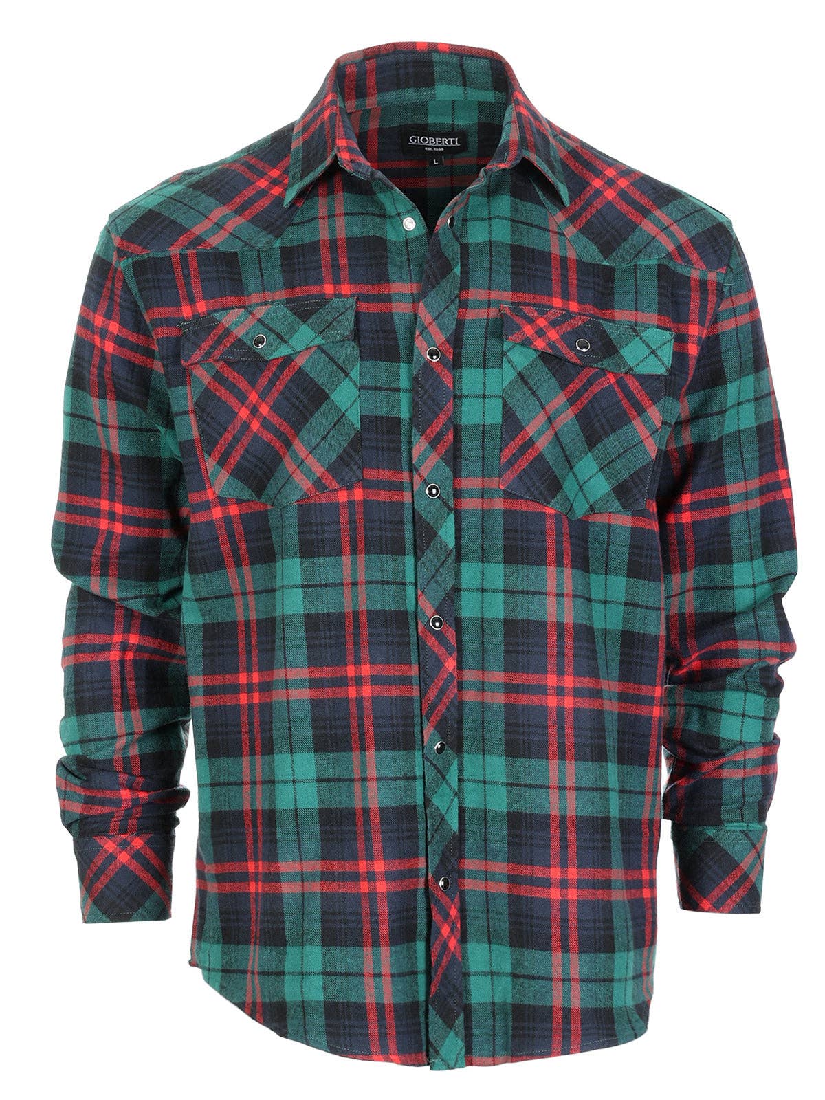 b-one inc - Wholesale Button Down Shirt - Men's - Men's Flannel Plaid Western Shirt with Snap Buttons5