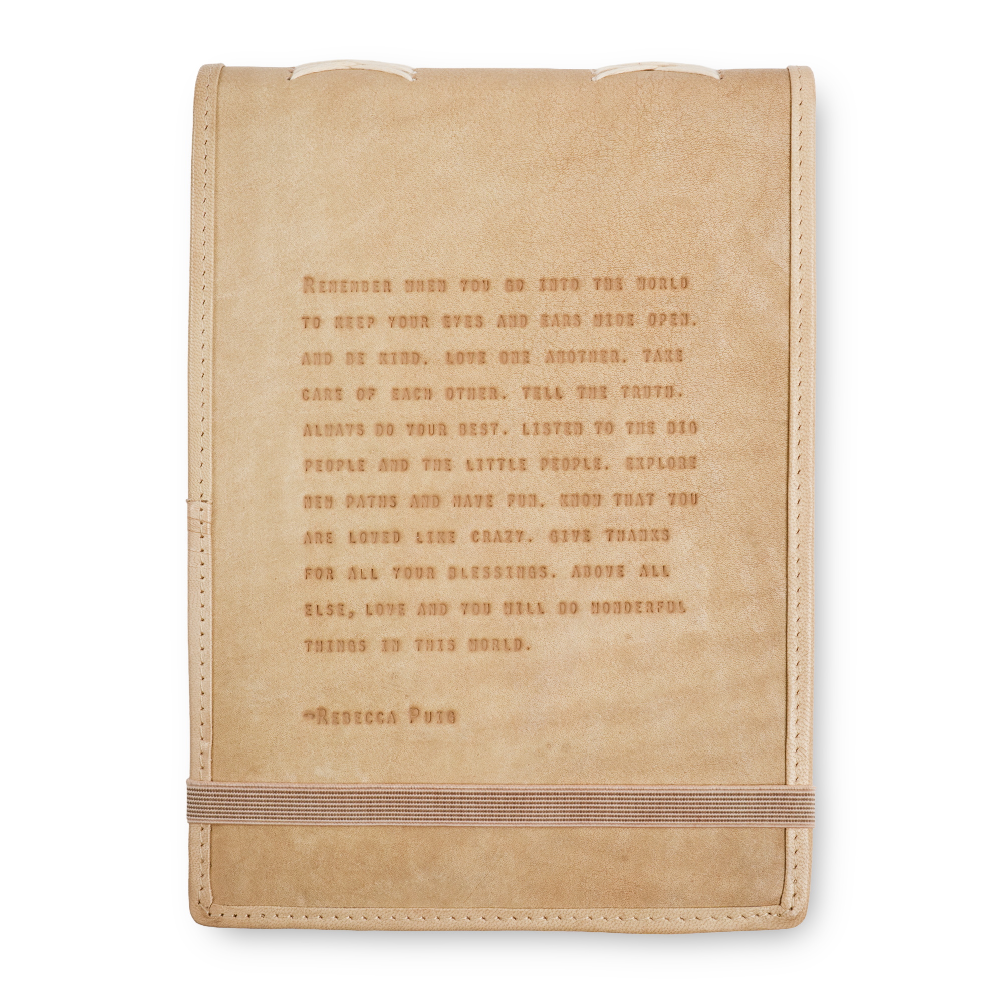 Sugarboo & Co - Wholesale Journal/Diary - Large Remember When (Rebecca Puig) Leather Journal - Honey0