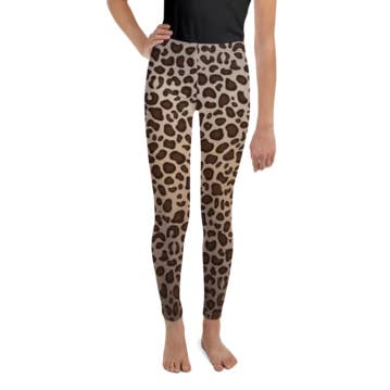 Leggings giovanili con stampa leopardata per la vendita all'ingrosso da parte di SuniaYoga