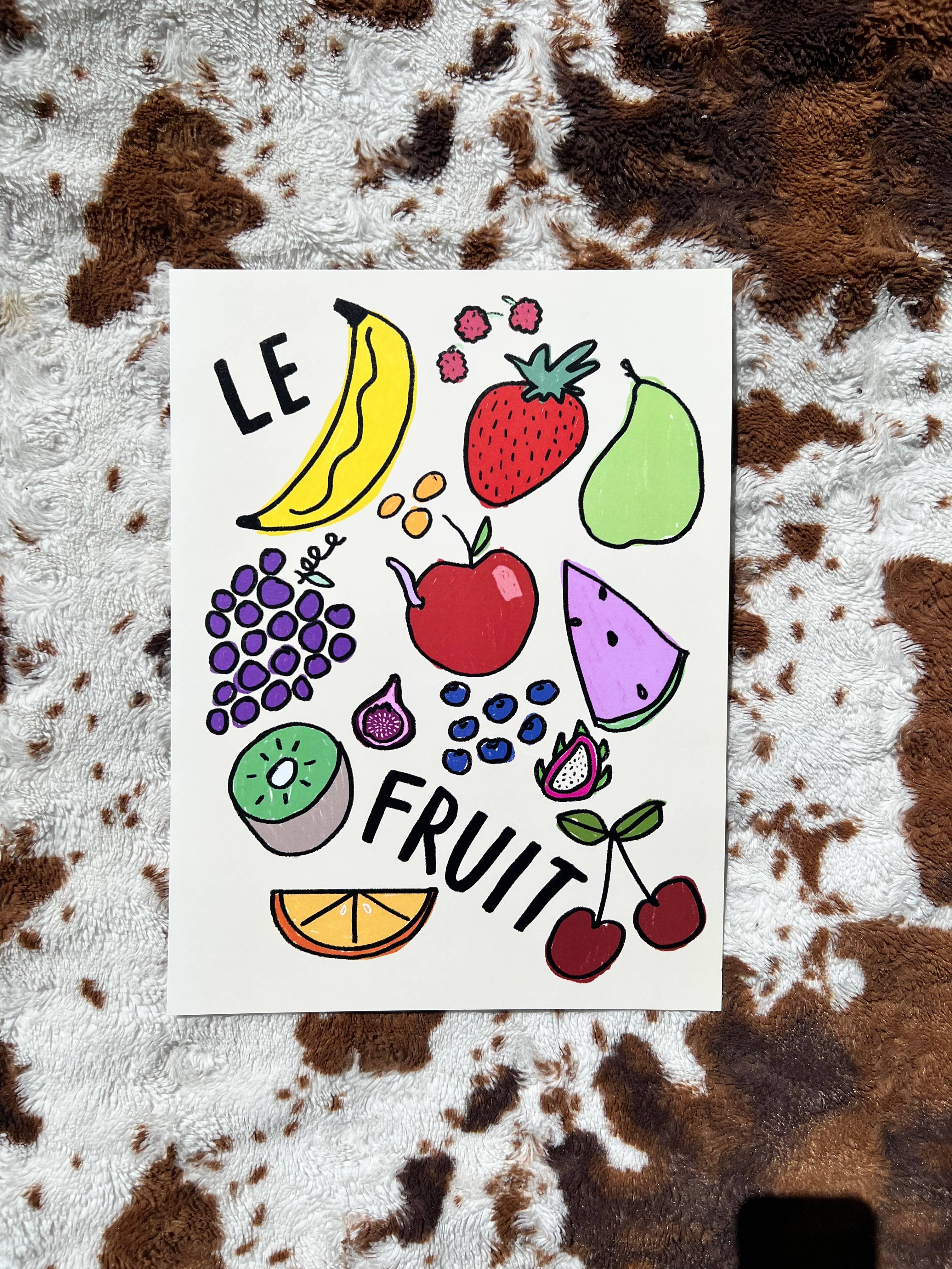 Lydia Writes Good - Wholesale Art print - LE FRUIT & LE VEGE | print, typography, illustration2