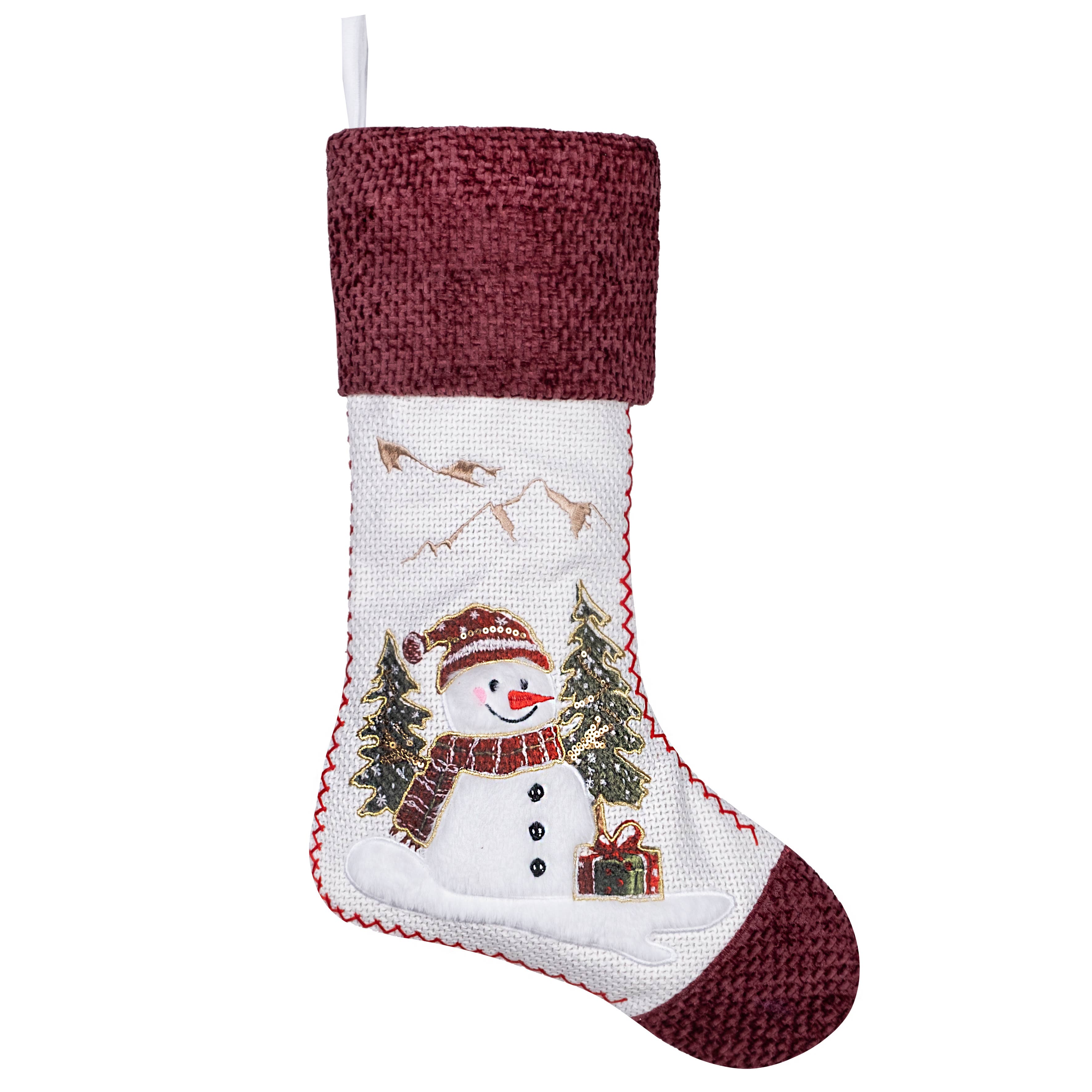 GEXWORLDWIDE - Wholesale Holiday Stocking - New Vintage Stitched Christmas Stockings Holiday Decor4