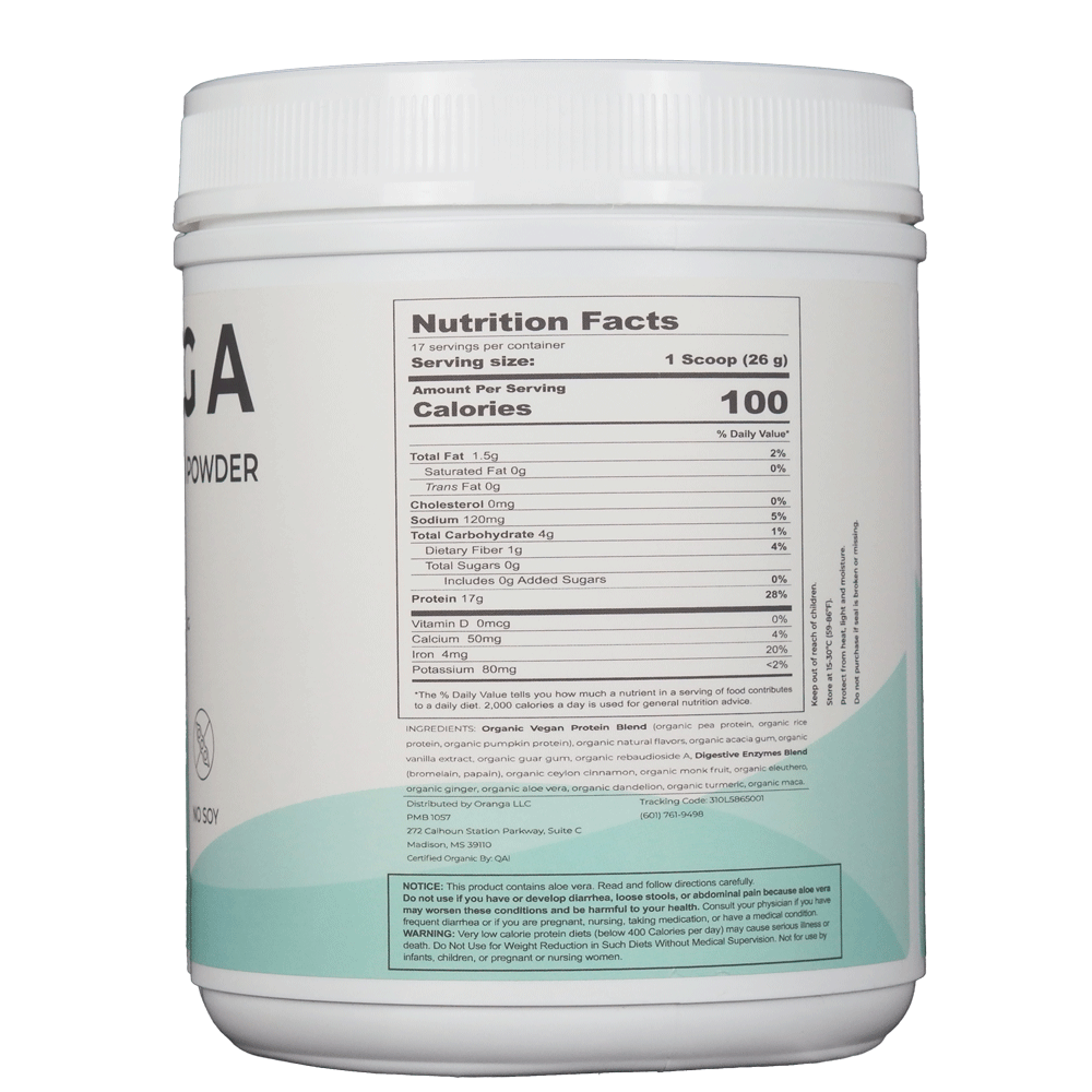 Oranga – wholesale Protein-/superfoodpulver – Vanilj Vegan Proteinpulver6